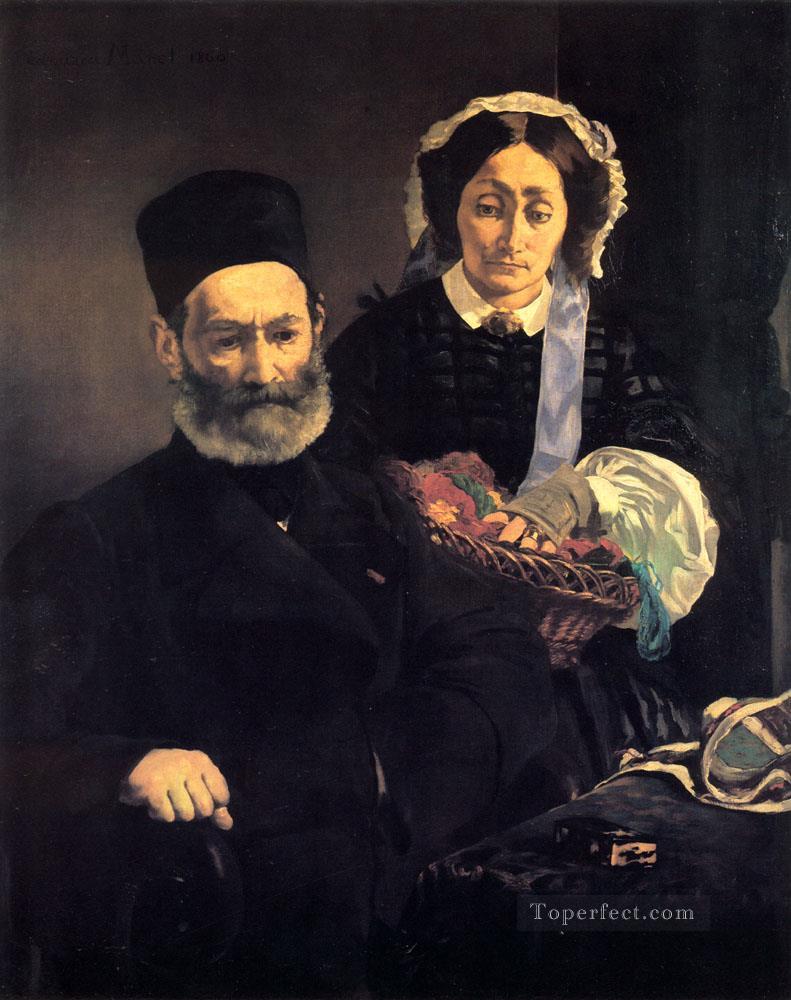 M and Mme Auguste Manet Realism Impressionism Edouard Manet Oil Paintings